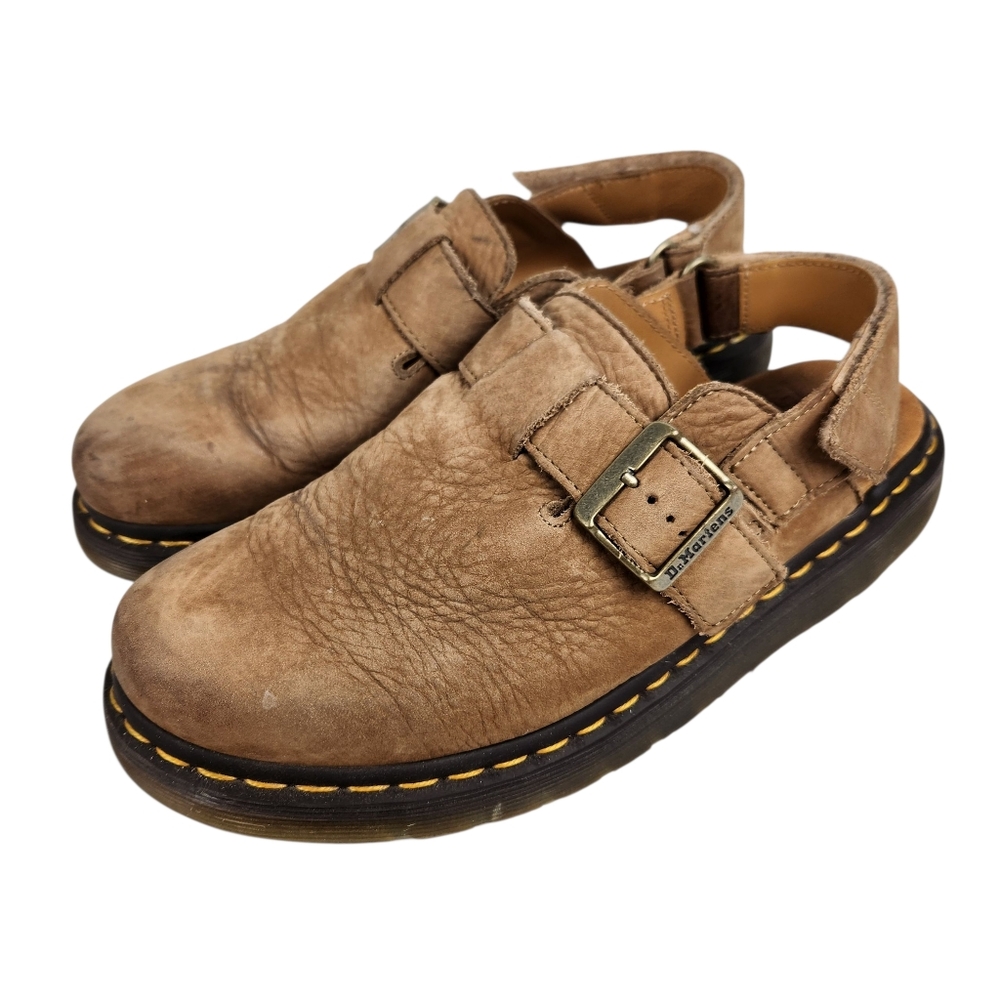 Dr. Martens Brown Leather Buckle Sandals